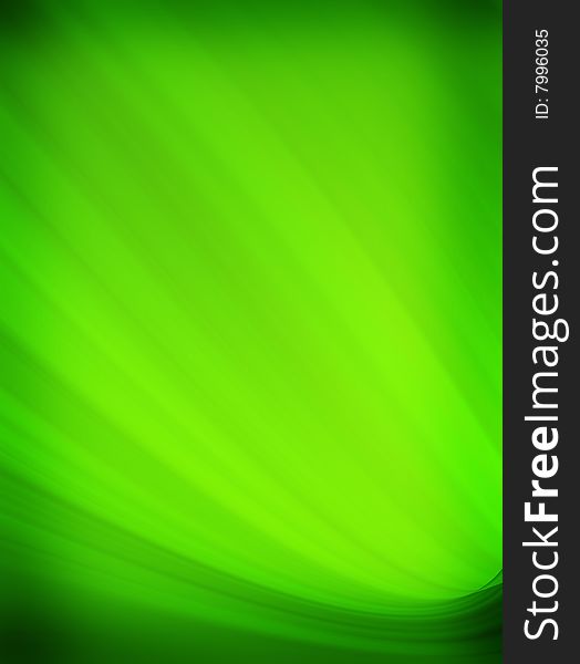 Green waves with  bright effects. Abstract illustration. Green waves with  bright effects. Abstract illustration