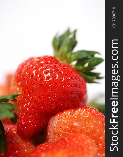 Fresh strawberry with white background