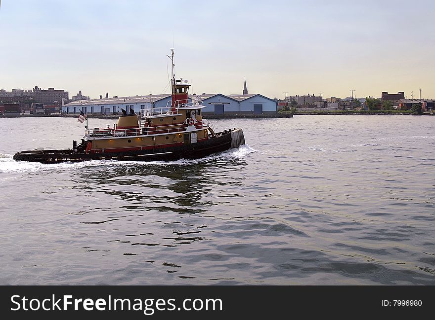 Image taken from city water taxi going to work 
I love the ocean NY is an island we forget that. And 
tug boats such a big part of NYC