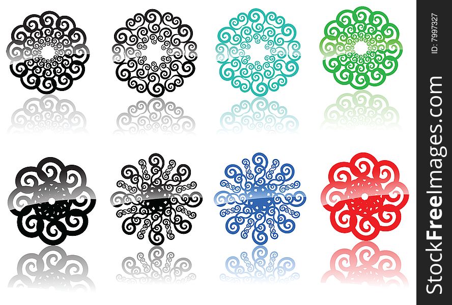 Backgroung design elements green red blue