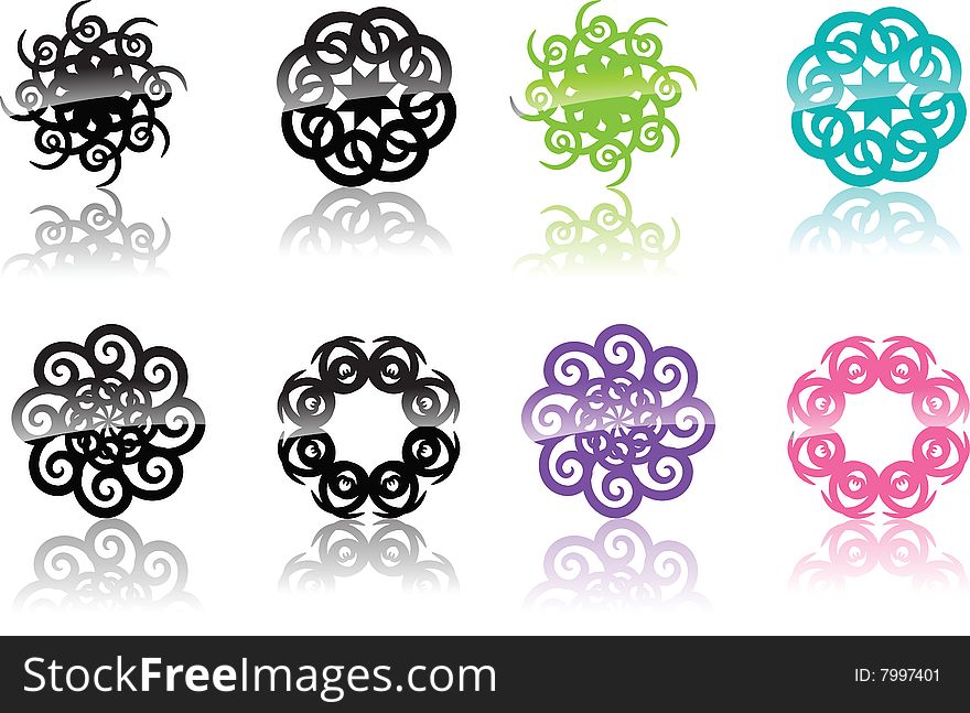Abstract elements for background green pink violet. Abstract elements for background green pink violet