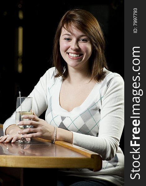 Young Woman At Bar