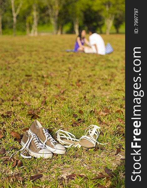 Loving Couple In The Outdoor