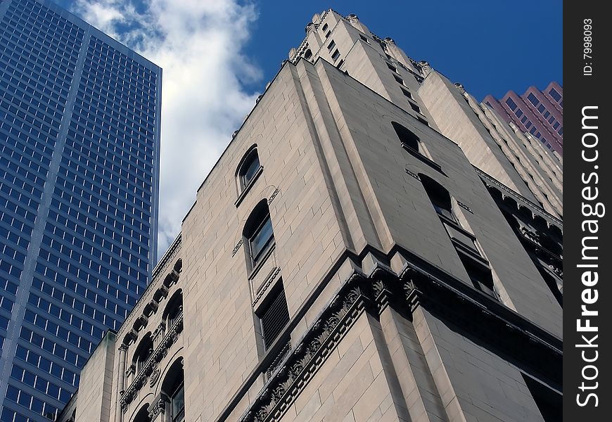 Classic buildings and skyscrapers mix in downtown Toronto, Ontario, Canada. Classic buildings and skyscrapers mix in downtown Toronto, Ontario, Canada.