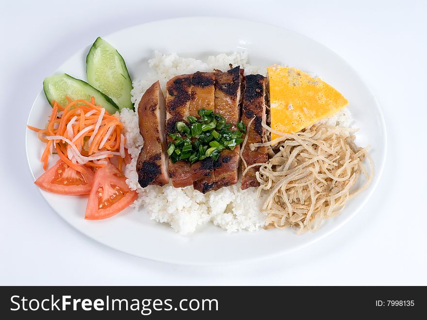 Grilled Chicken Over Rice