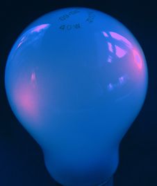 Blue Light Bulb Royalty Free Stock Images