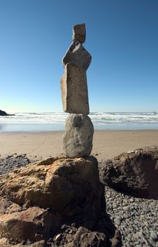 Rocks Stacked At Beach Royalty Free Stock Image Rocks Stacked At Beach Royalty Free Stock Image