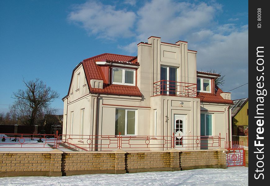 A house in winter time