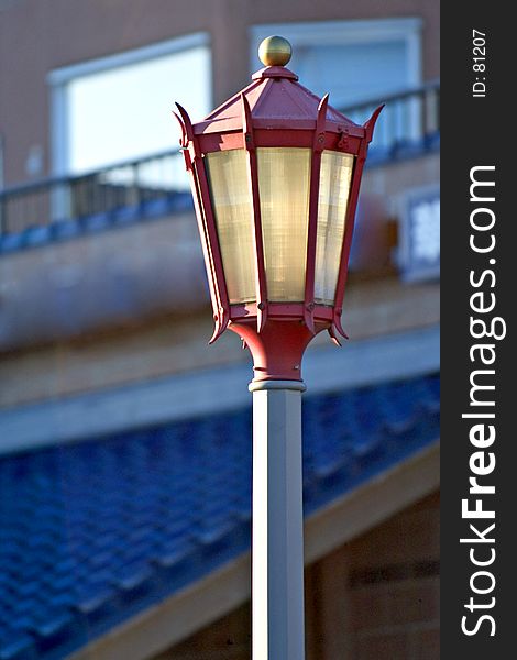 Chinese street lamp in Chinatown, Seattle