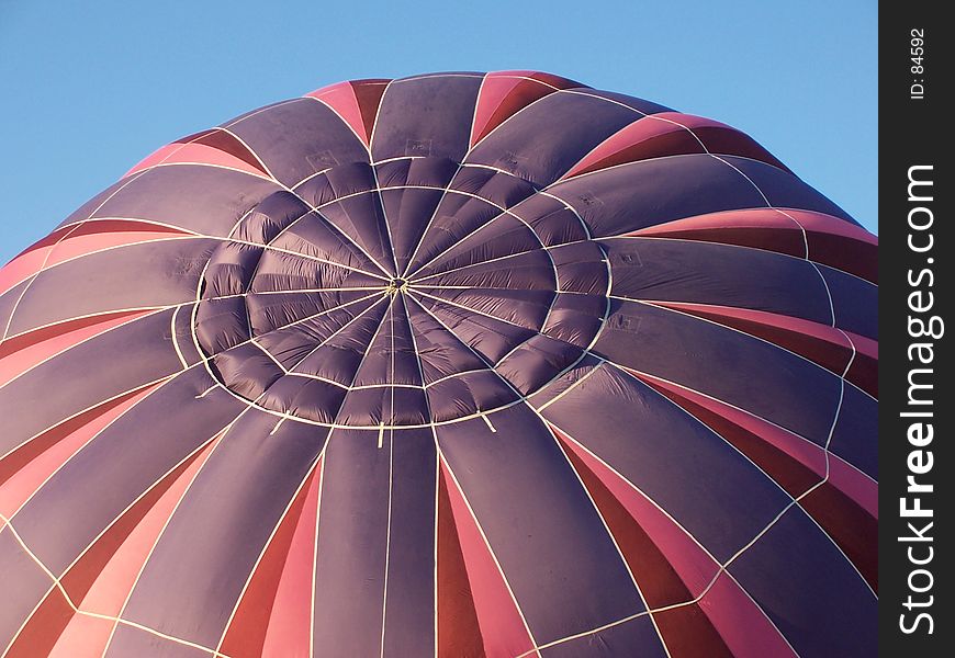 Close up of hot air balloon being inflated.