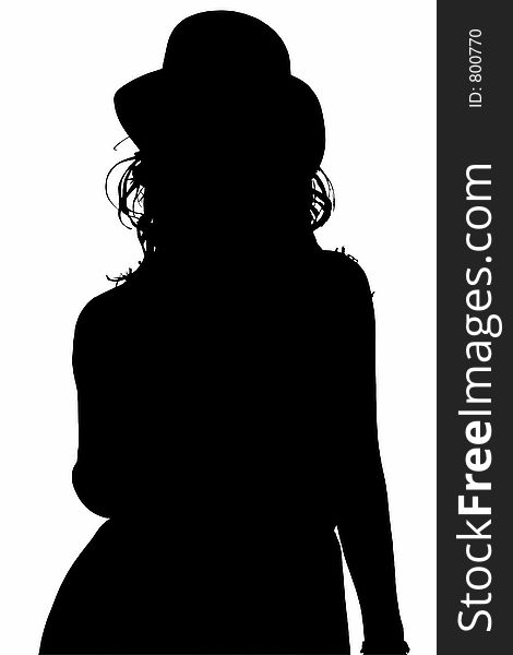 Silhouette over white with clipping path. Silhouette over white with clipping path.