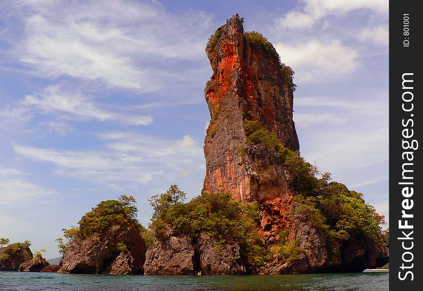 Limestone Karst from Kayak off the coast of Thailand