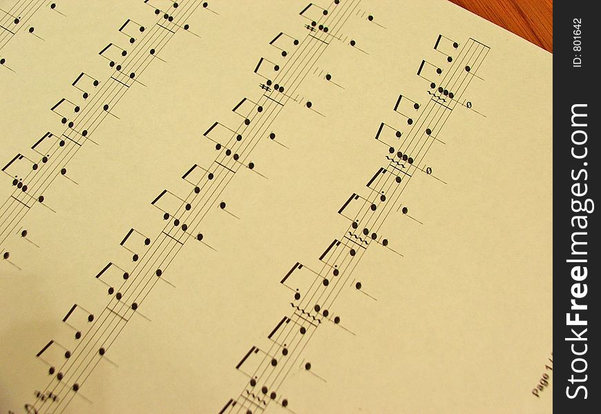 Page of music manuscript. Page of music manuscript