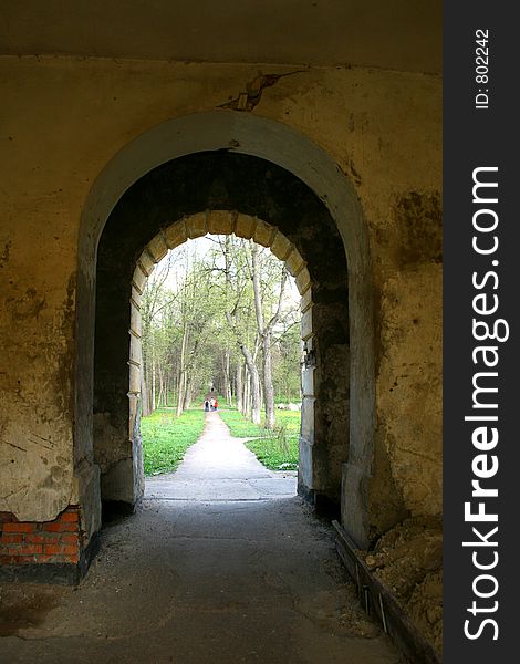 Spring walk in ancient manor near Moscow. Spring walk in ancient manor near Moscow.