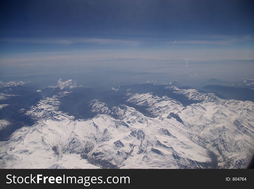 The Alps from 30.000 feet