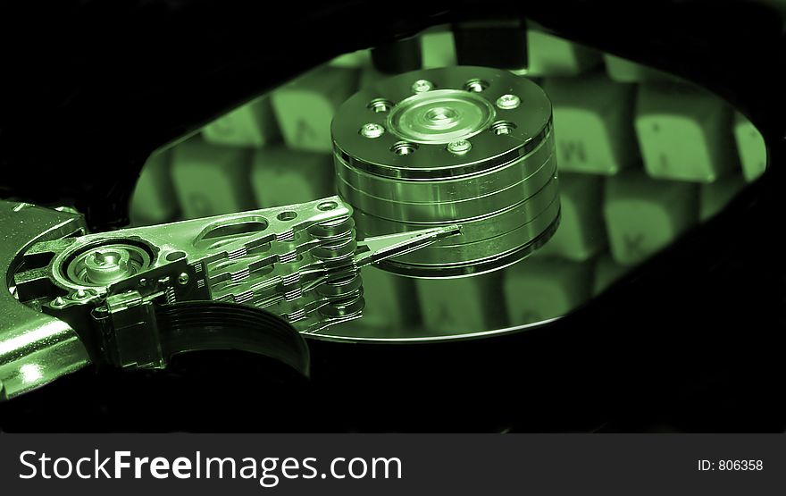 Inside a hard drive