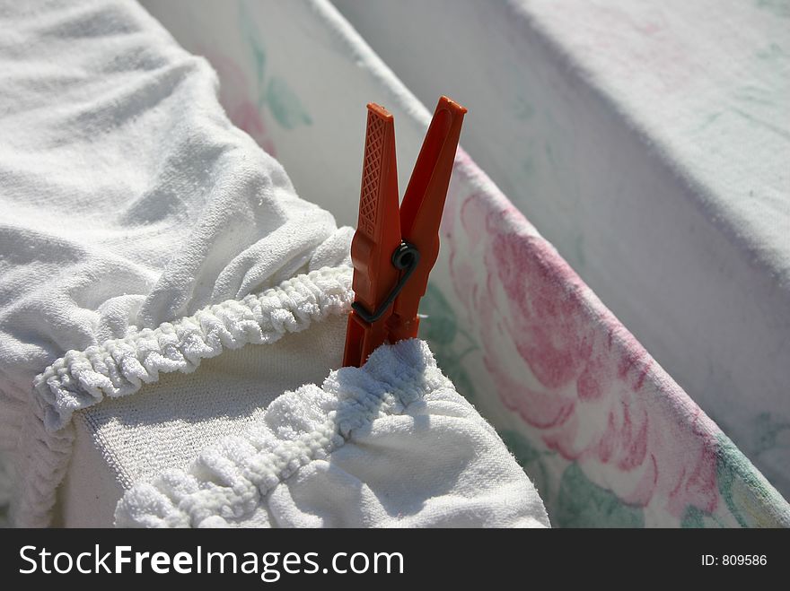 Clothes on the washing-line. Clothes on the washing-line