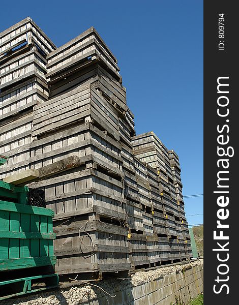 Apple Crates at a local Farm