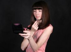 Girl Making Up Stock Images Girl Making Up Stock Images