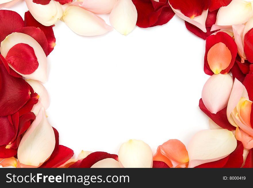 Frame made with petals