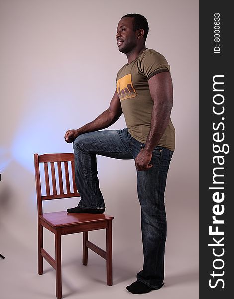 Portrait of a young man in the studio. Portrait of a young man in the studio