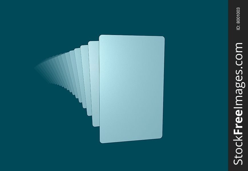3d image of blank card.