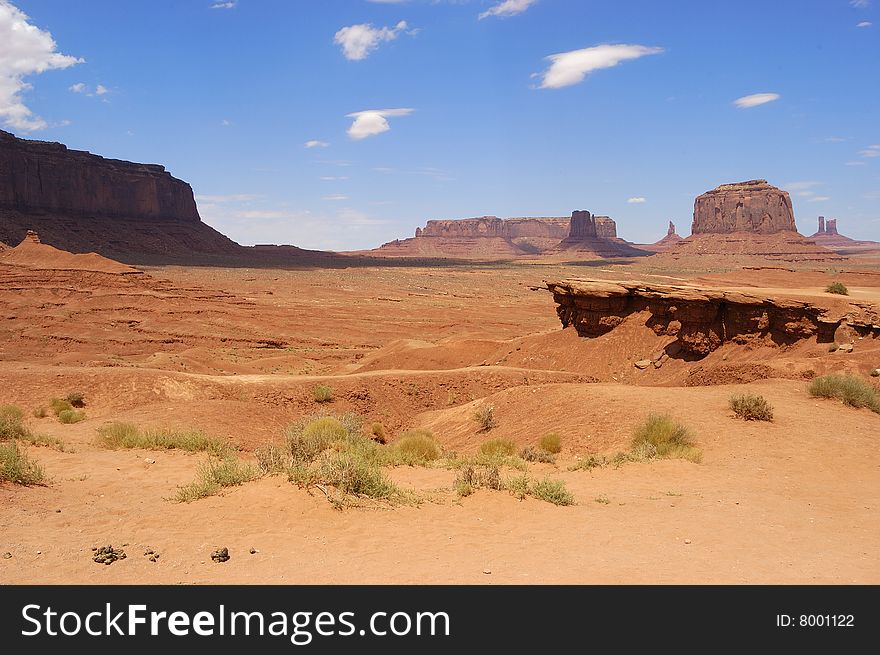 A View of the Monument Valley - Utah