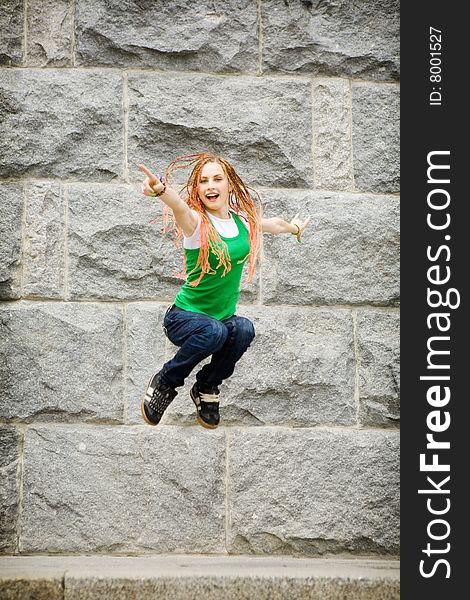 Jumping girl