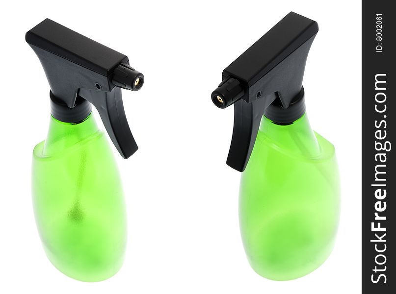 Green spray bottle