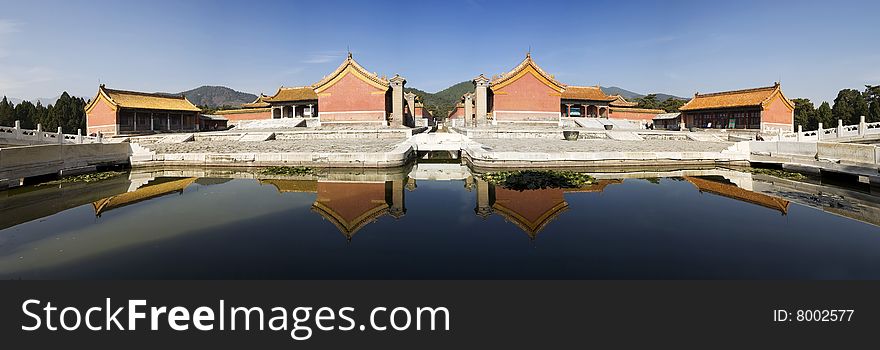 Empress cixi and cian,the qing east tombs,panorama. Empress cixi and cian,the qing east tombs,panorama