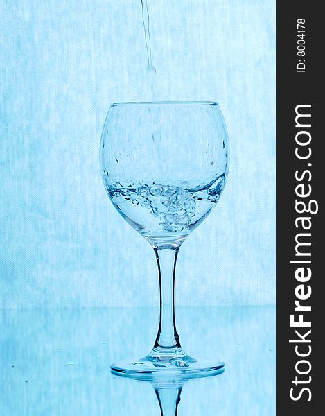 Glass of water on the table