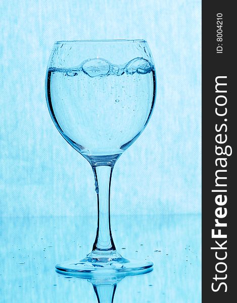 Glass of water on the table