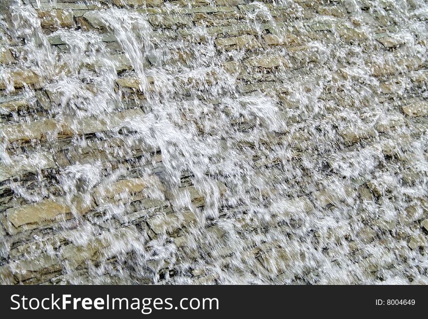 The flow of water above the rock. The flow of water above the rock