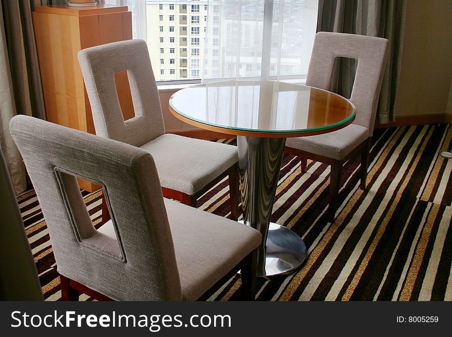 Modern chair and desk indoor