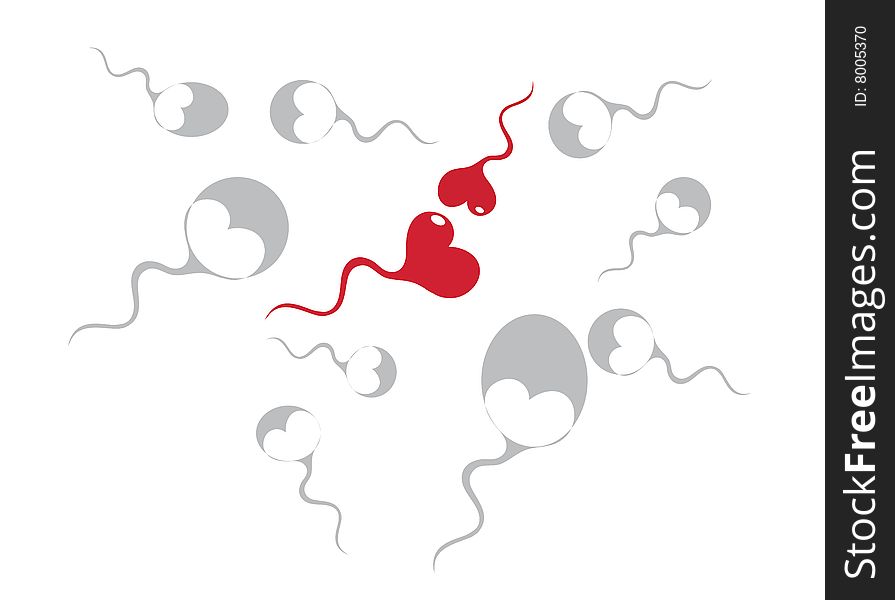 vector illustration of little hearts