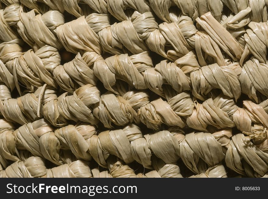 Closeup of a section of a hand woven basket. Closeup of a section of a hand woven basket.