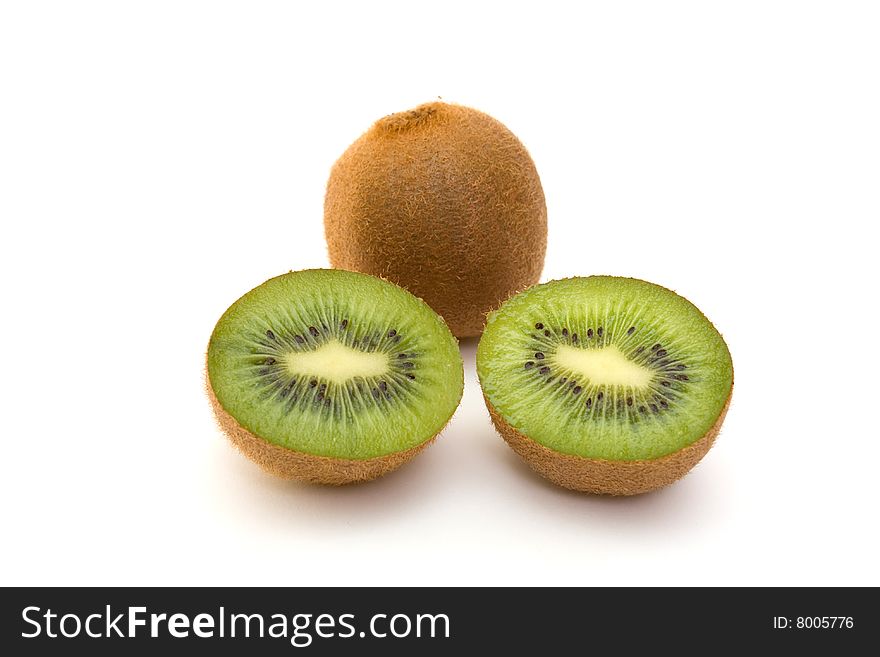 Fresh kiwi isolated on white background