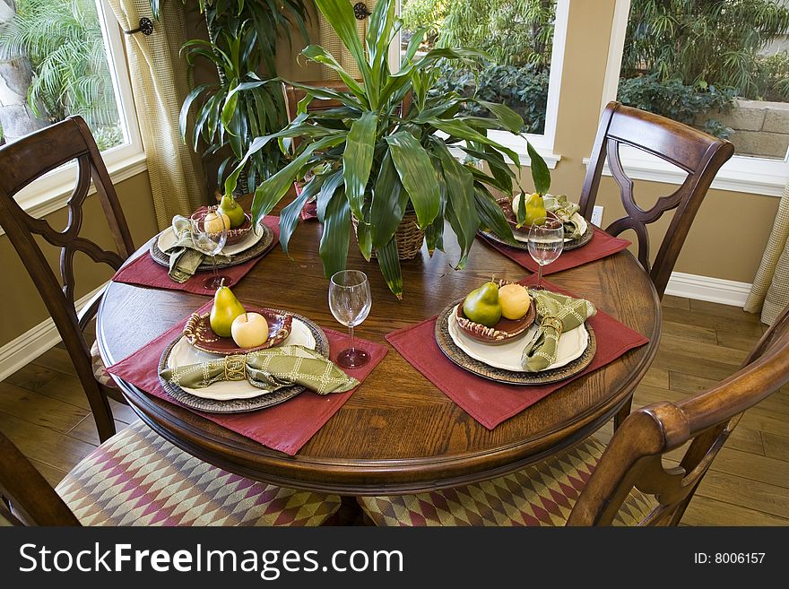 Festive dining table