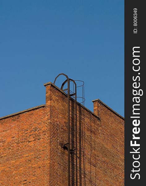 Staircase on the roof of the store