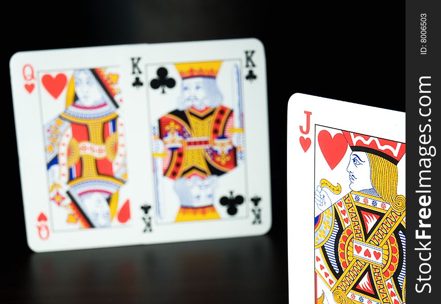 Metaphor about prohibited love shown with the playing cards. Focus on the J. Metaphor about prohibited love shown with the playing cards. Focus on the J.