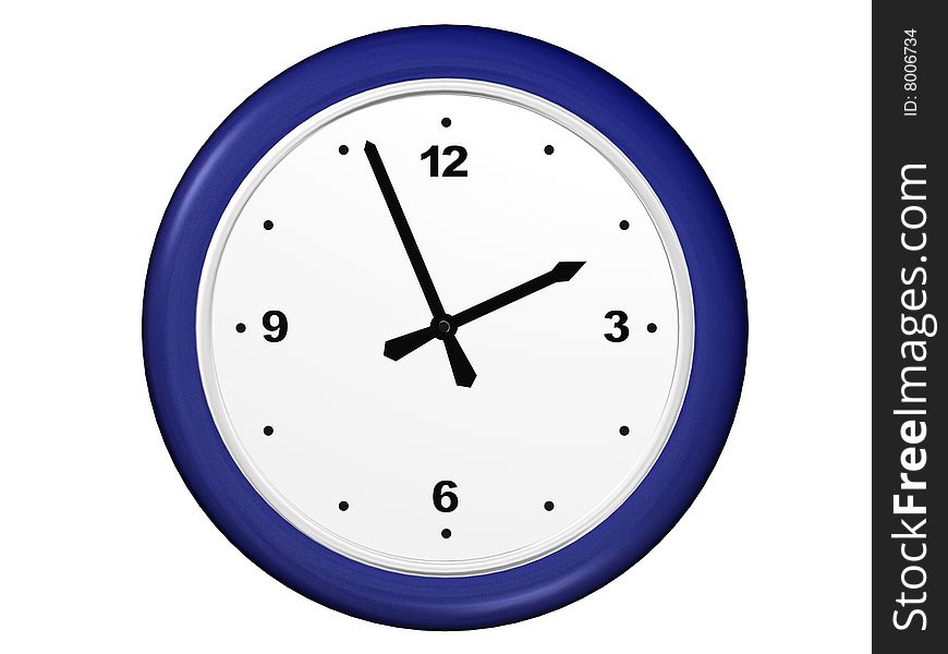 Wall clock isolated on white