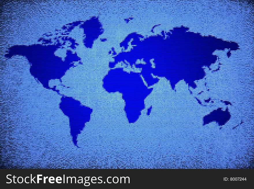 Blue world map. background earth. Blue world map. background earth