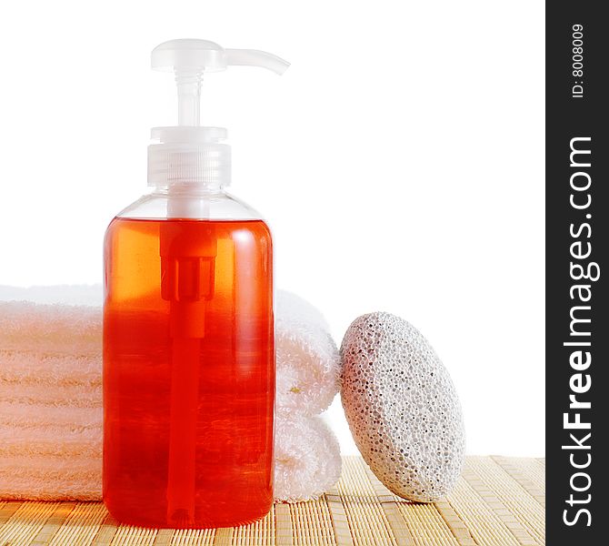Bath products being displayed against a white background. Bath products being displayed against a white background.
