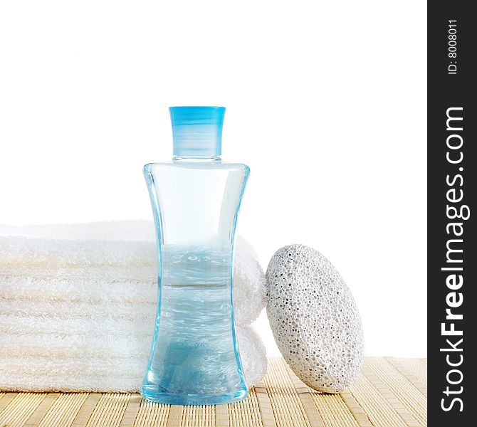 Bath products being displayed against a white background. Bath products being displayed against a white background.