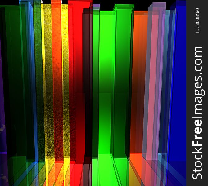 The schedule from bright glass color prisms. The schedule from bright glass color prisms