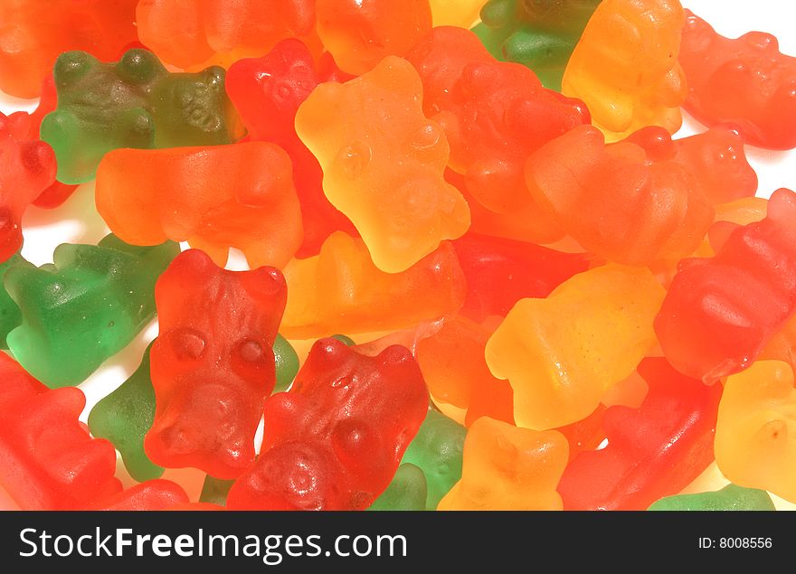 Colored candies on white background. Colored candies on white background