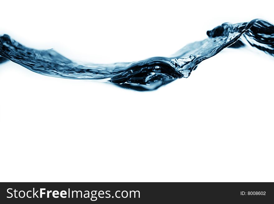 Crisp, cool, water waving against a white background. Crisp, cool, water waving against a white background.