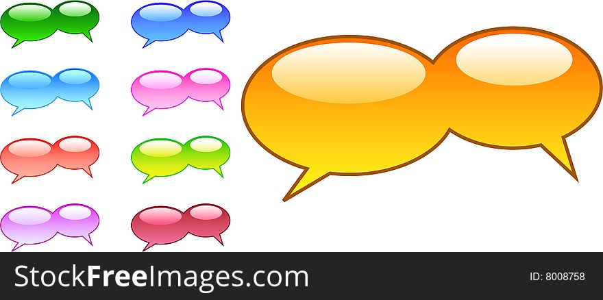 A Collection of Vector Based Speech Bubbles