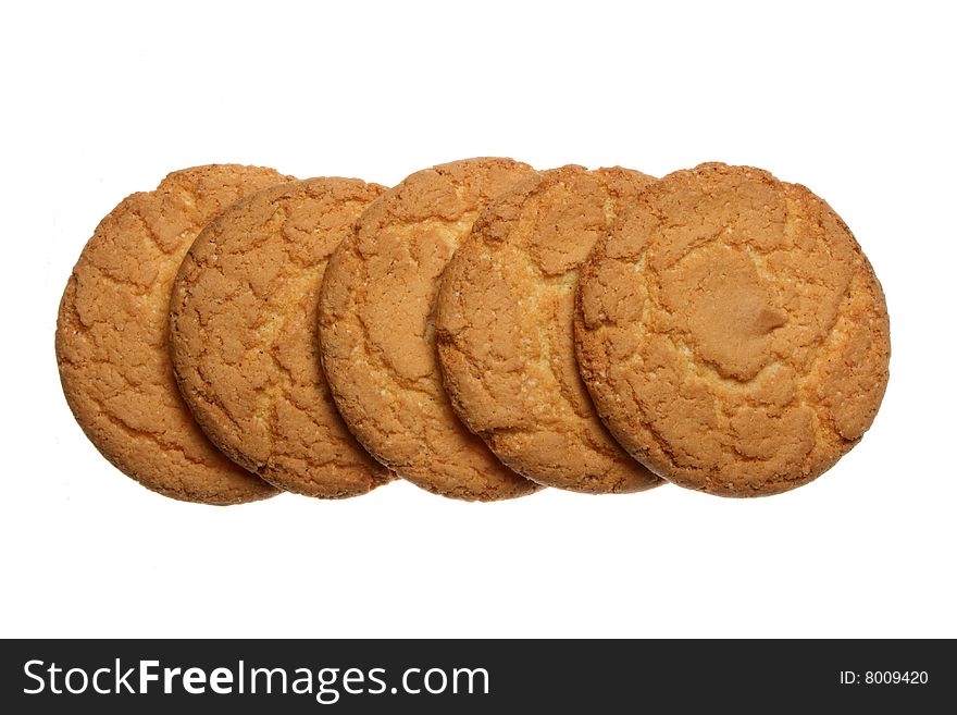 Sweet cookies isolated on a white