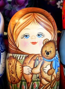 Russian Toy. Matrioska. Royalty Free Stock Photos